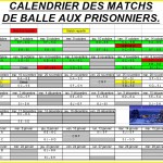 calendriers matchs 2013 2014 Ballons prisonniers