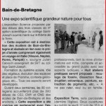 Exposition Scientifique - collège Saint Joseph Bain-de-Bretagne